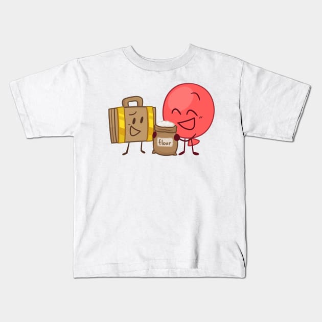 Suitcase and Balloon (Inanimate Insanity) Kids T-Shirt by PuppyRelp